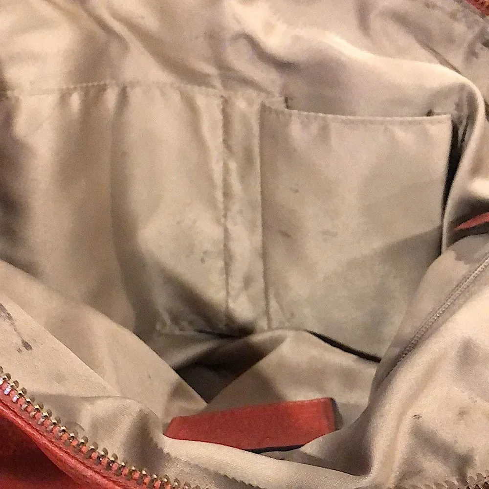 COACH Copper Orange Leather Hobo Satchel Crossbody Shoulder Bag Vintage